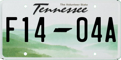 TN license plate F1404A