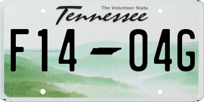 TN license plate F1404G