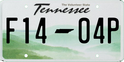 TN license plate F1404P