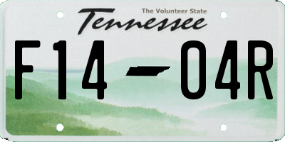 TN license plate F1404R