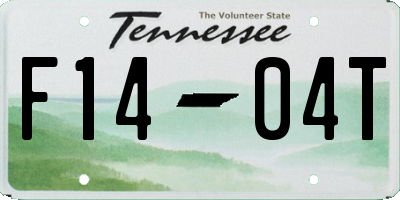 TN license plate F1404T