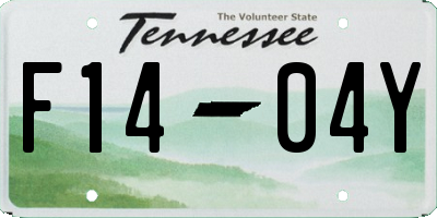 TN license plate F1404Y