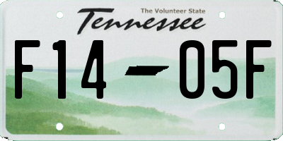 TN license plate F1405F