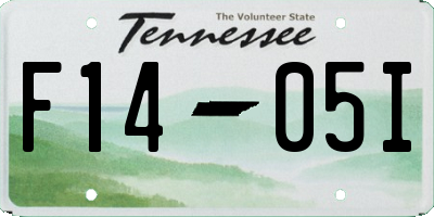 TN license plate F1405I