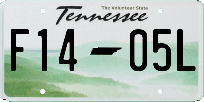 TN license plate F1405L