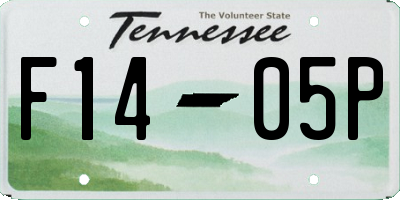 TN license plate F1405P
