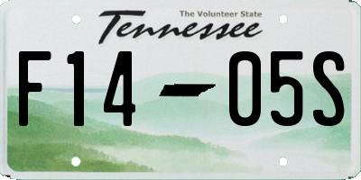 TN license plate F1405S