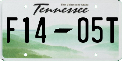 TN license plate F1405T