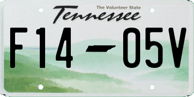 TN license plate F1405V