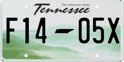 TN license plate F1405X