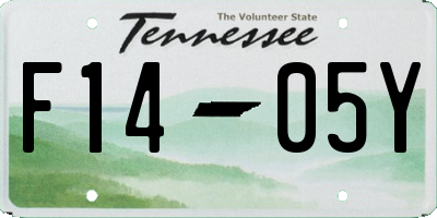 TN license plate F1405Y