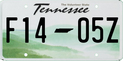 TN license plate F1405Z