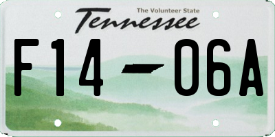 TN license plate F1406A