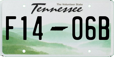 TN license plate F1406B