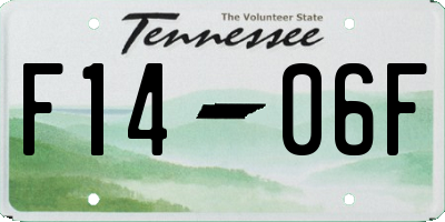 TN license plate F1406F
