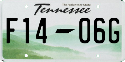 TN license plate F1406G