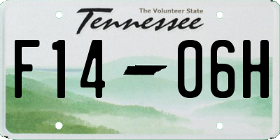 TN license plate F1406H