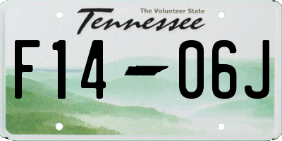 TN license plate F1406J