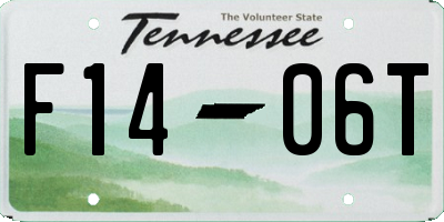 TN license plate F1406T