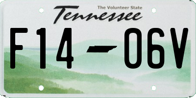 TN license plate F1406V