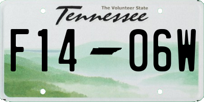 TN license plate F1406W