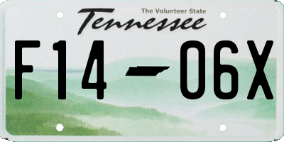 TN license plate F1406X