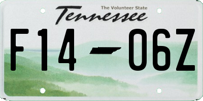 TN license plate F1406Z