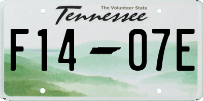 TN license plate F1407E
