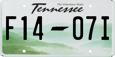 TN license plate F1407I