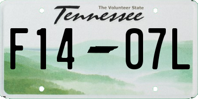 TN license plate F1407L