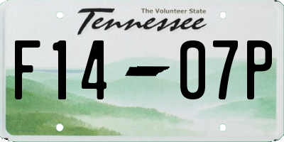 TN license plate F1407P