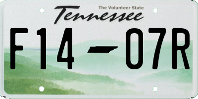 TN license plate F1407R
