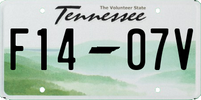 TN license plate F1407V
