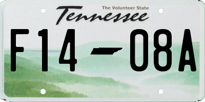 TN license plate F1408A