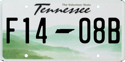 TN license plate F1408B
