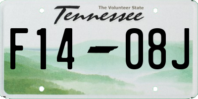 TN license plate F1408J