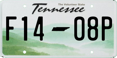 TN license plate F1408P