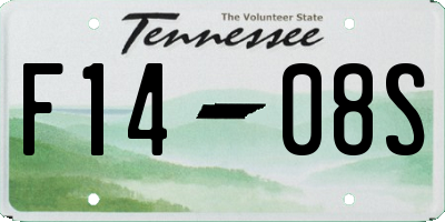 TN license plate F1408S