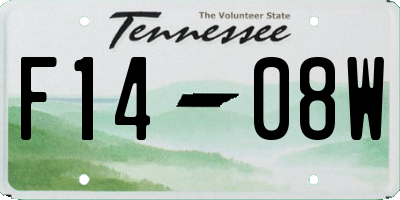 TN license plate F1408W
