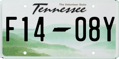 TN license plate F1408Y