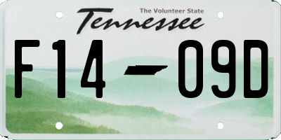 TN license plate F1409D