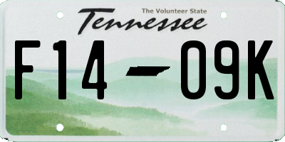 TN license plate F1409K