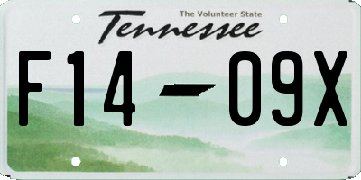 TN license plate F1409X