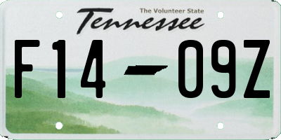 TN license plate F1409Z