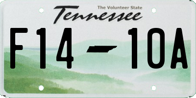 TN license plate F1410A