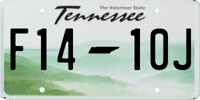 TN license plate F1410J