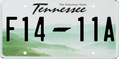 TN license plate F1411A