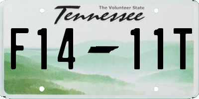 TN license plate F1411T