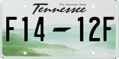 TN license plate F1412F
