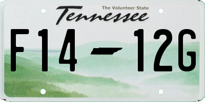 TN license plate F1412G